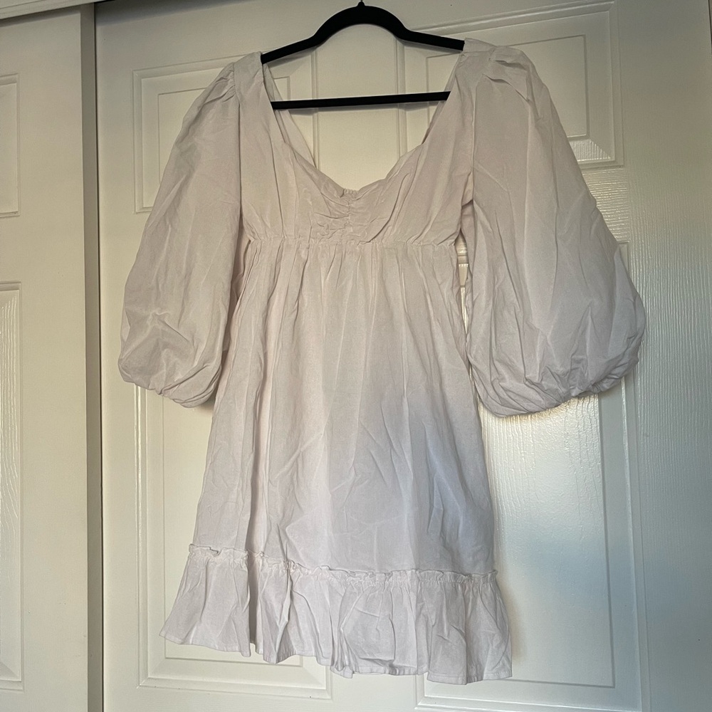 SHOW ME YOUR MUMU Mini Puff-Sleeve Dress